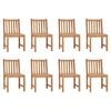 vidaXL Garden Chairs 8 pcs Solid Teak Wood
