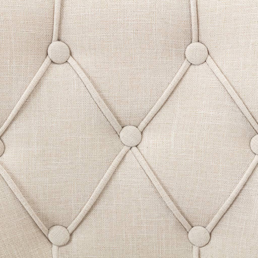 vidaXL Dining Chairs 2 pcs Beige Fabric