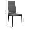 vidaXL Dining Chairs 6 pcs Light Grey Fabric