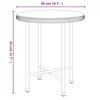 vidaXL Dining Table Black Ø50 cm Tempered Glass and Steel