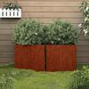 vidaXL Planters 2 pcs 32x30x29 cm Corten Steel