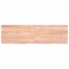 vidaXL Table Top Light Brown 140x40x(2-4) cm Treated Solid Wood Oak