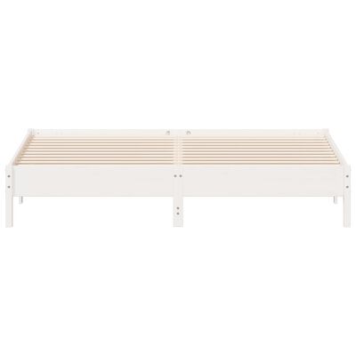 vidaXL Bed Frame without Mattress White 200x200 cm Solid Wood Pine