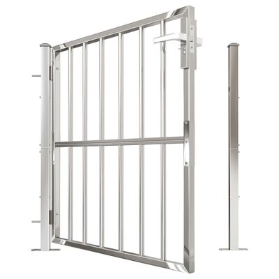 vidaXL Garden Gate 100x95 cm Stainless Steel,  vidaXL Garden Gate 100x95 cm Stainless Steel
