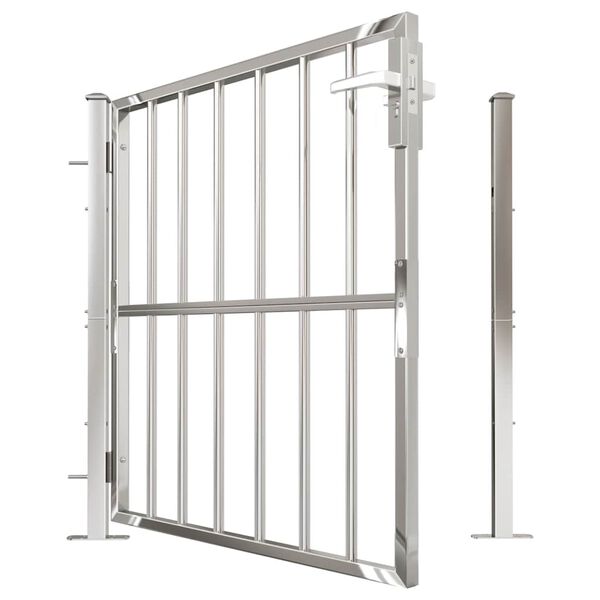 vidaXL Garden Gate 100x95 cm Stainless Steel