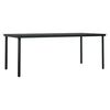 vidaXL 7 Piece Garden Dining Set Black