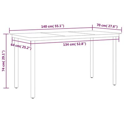 vidaXL 5 Piece Garden Dining Set Anthracite, anthracite vidaXL 5 Piece Garden Dining Set Anthracite