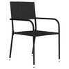 vidaXL 5 Piece Garden Dining Set Black