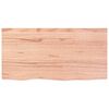 vidaXL Wall Shelf Light Brown 80x40x(2-4) cm Treated Solid Wood Oak