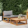 vidaXL 3 Piece Garden Lounge Set with Cushions Solid Acacia Wood