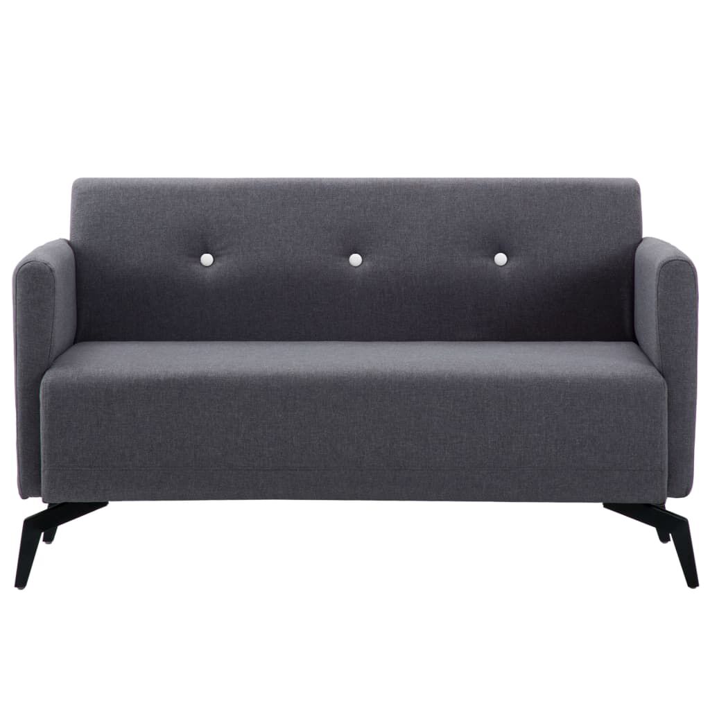 vidaXL 2-Seater Sofa Fabric Upholstery 115x60x67 cm Dark Grey