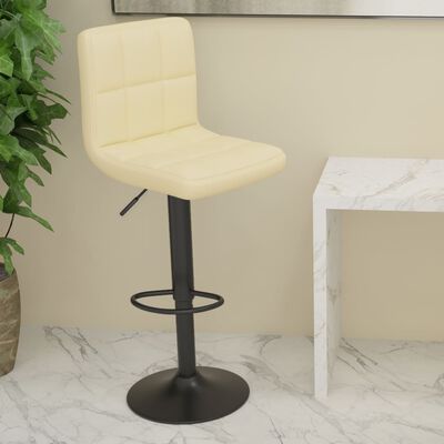 vidaXL Bar Stool Cream Fabric, cream vidaXL Bar Stool Cream Fabric