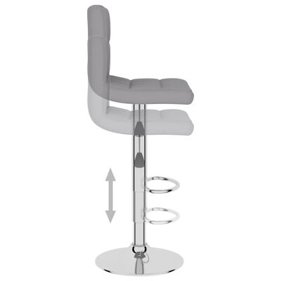vidaXL Bar Stools 2 pcs Light Grey Fabric