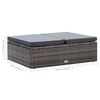vidaXL 2 Piece Garden Lounge Set with Cushions Poly Rattan Grey