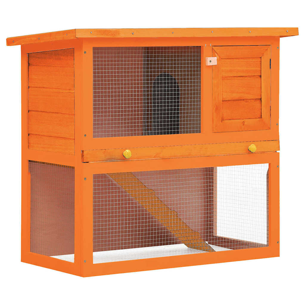 vidaXL Outdoor Rabbit Hutch Small Animal House Pet Cage 1 Door Wood