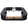 vidaXL Square Spa Surround Black 268 x 268 x 55 cm Poly Rattan