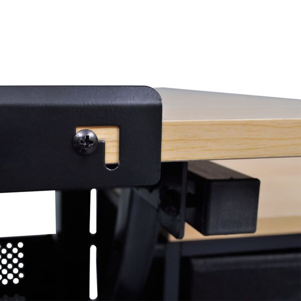 Three Drawers Tiltable Tabletop Drawing Table with Stool