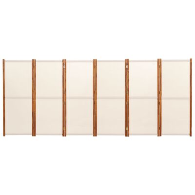 vidaXL 6-Panel Room Divider Cream White 420x180 cm, cream white vidaXL 6-Panel Room Divider Cream White 420x180 cm