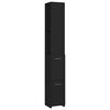 vidaXL Bathroom Cabinet Black 25x26,5x170 cm Engineered Wood