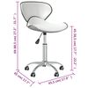 vidaXL Swivel Dining Chairs 6 pcs White Faux Leather