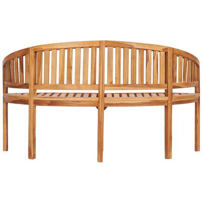 vidaXL Banana Bench 151 cm Solid Teak Wood,  vidaXL Banana Bench 151 cm Solid Teak Wood