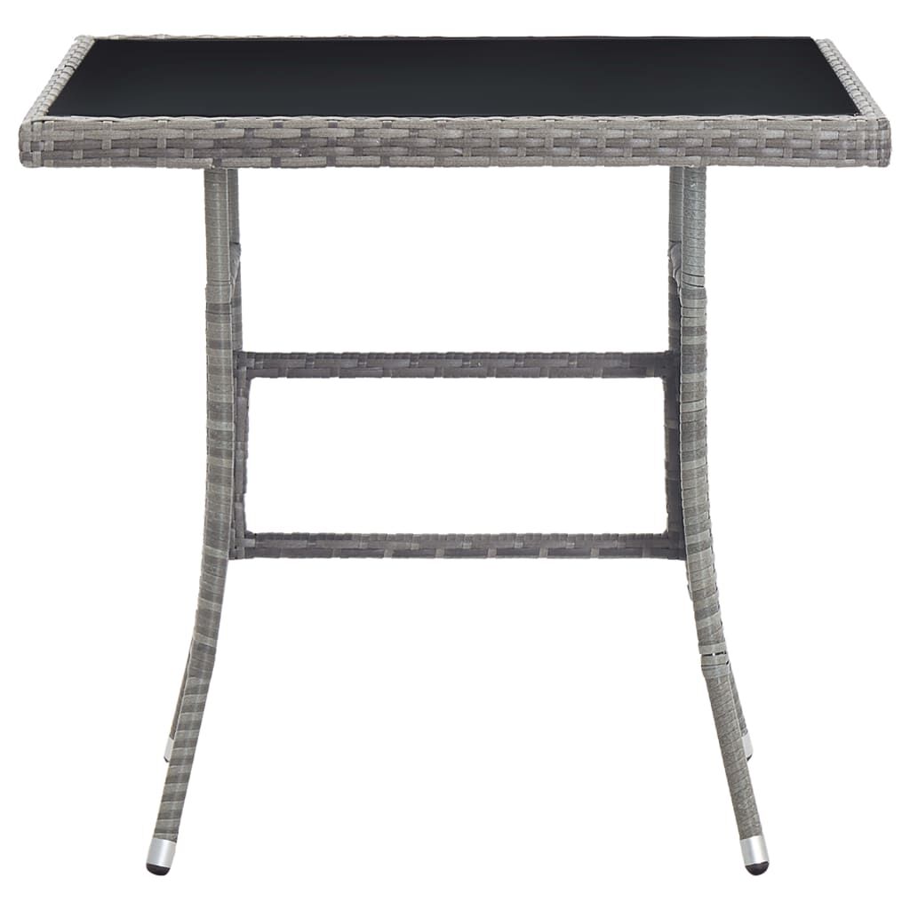 vidaXL Garden Table Anthracite 80x80x74 cm Poly Rattan