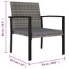 vidaXL 5 Piece Garden Dining Set Poly Rattan Grey