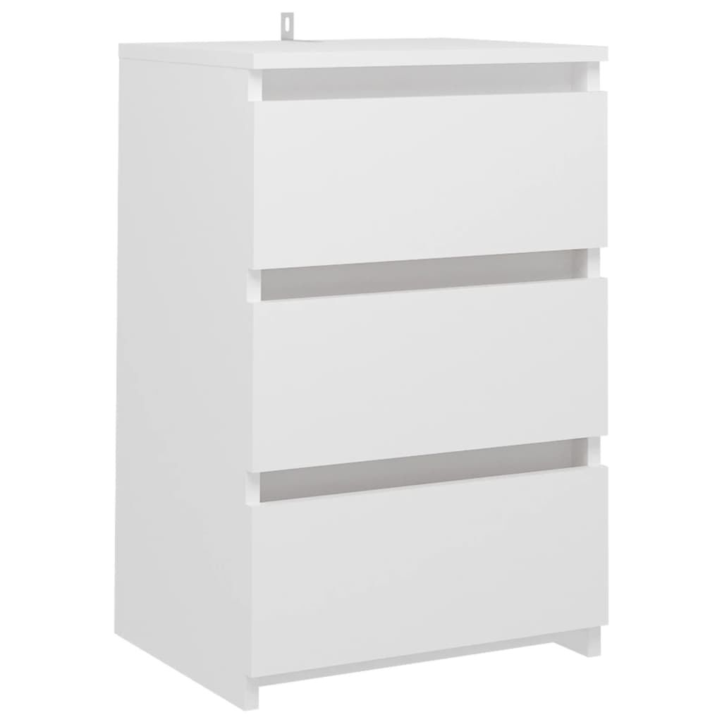 vidaXL Bed Cabinets 2 pcs White 40x35x62.5 cm Engineered Wood