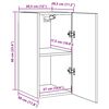 vidaXL TV Cabinets 2 pcs Black 30.5x30x60 cm Engineered Wood