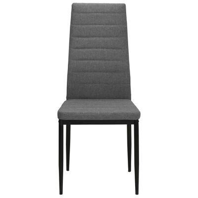 vidaXL Dining Chairs 6 pcs Light Grey Fabric