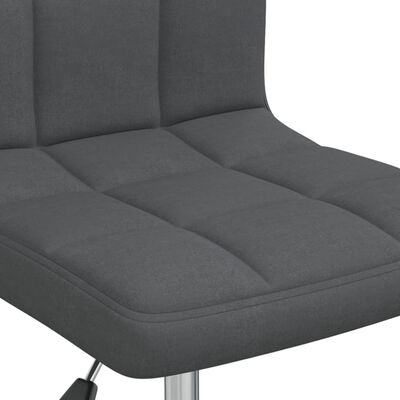 vidaXL Swivel Dining Chair Dark Grey Fabric, dark grey vidaXL Swivel Dining Chair Dark Grey Fabric