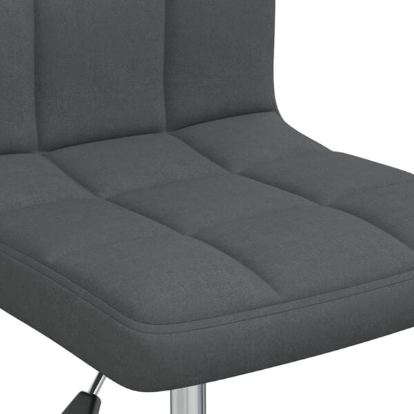 vidaXL Swivel Dining Chair Dark Grey Fabric