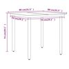 vidaXL 3 Piece Garden Dining Set with Cushions Black