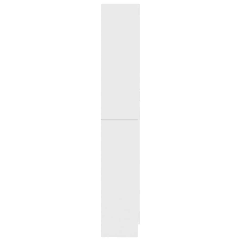 vidaXL Vitrine Cabinet White 82.5x30.5x185.5 cm Engineered Wood