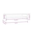 vidaXL Monitor Stand 50x24x13 cm Solid Wood Pine