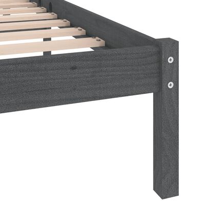 vidaXL Bed Frame without Mattress Grey Solid Wood Super King Size, grey vidaXL Bed Frame without Mattress Grey Solid Wood Super King Size