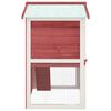 vidaXL Outdoor Rabbit Hutch 3 Doors Red Wood