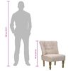 vidaXL French Chairs 2 pcs Cream Fabric