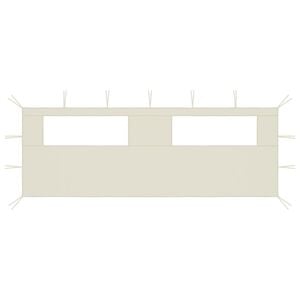 vidaXL Gazebo Sidewall with Windows 6x2 m Cream