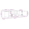 vidaXL TV Cabinet White 140x35x40 cm Engineered Wood