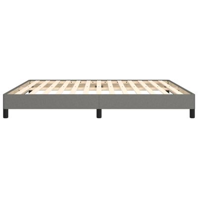 vidaXL Bed Frame without Mattress Dark Grey 183x203 cm King Fabric, dark grey vidaXL Bed Frame without Mattress Dark Grey 183x203 cm King Fabric