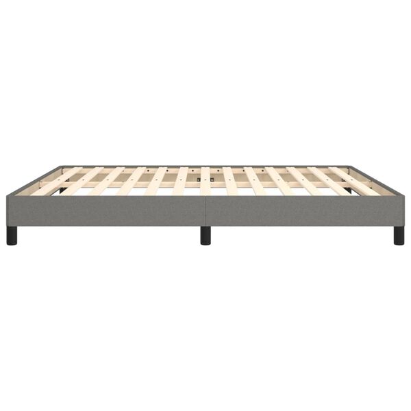 vidaXL Bed Frame without Mattress Dark Grey 183x203 cm King Fabric