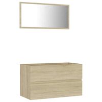 vidaXL 2 Piece Bathroom Furniture Set Sonoma Oak Engineered Wood,  vidaXL 2 Piece Bathroom Furniture Set Sonoma Oak Engineered Wood