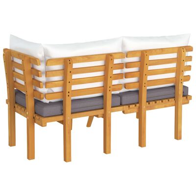 vidaXL 2 Piece Garden Lounge Set with Cushions Solid Acacia Wood