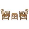 vidaXL 3 Piece Garden Lounge Set Solid Acacia Wood