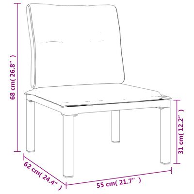vidaXL 7 Piece Garden Lounge Set Black and Grey Poly Rattan