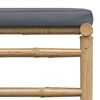 vidaXL 3 Piece Garden Lounge Set with Dark Grey Cushions Bamboo