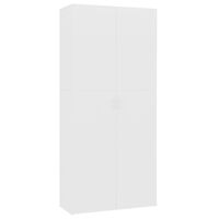 vidaXL Shoe Cabinet White 80x35.5x180 cm Engineered Wood, white vidaXL Shoe Cabinet White 80x35.5x180 cm Engineered Wood