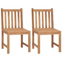 vidaXL Garden Chairs 2 pcs Solid Teak Wood,  vidaXL Garden Chairs 2 pcs Solid Teak Wood