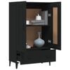 vidaXL Highboard Black 70x31x115 cm Engineered Wood